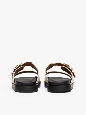 multi leather th monogram cleat sandals for women tommy hilfiger