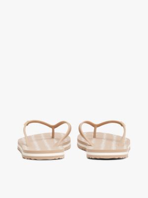 pink enamel flag flip-flops for women tommy hilfiger