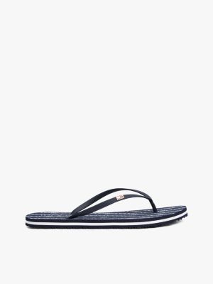  enamel flag flip-flops for women tommy hilfiger