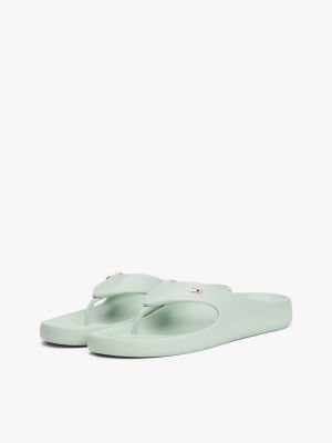 green enamel flag contoured flip-flops for women tommy hilfiger