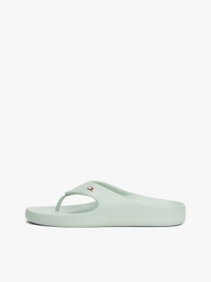 green enamel flag contoured flip-flops for women tommy hilfiger