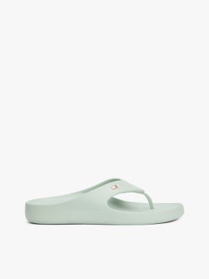 green enamel flag contoured flip-flops for women tommy hilfiger