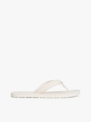 white stripe logo webbing flip-flops for women tommy hilfiger