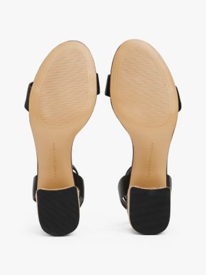 sandales compensées en cuir talon espadrille plusieurs couleurs pour femmes tommy hilfiger