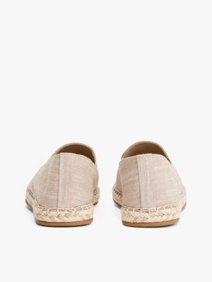 espadrilles en chambray beige pour femmes tommy hilfiger