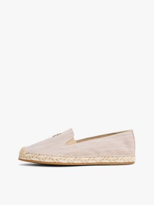 espadrilles en chambray beige pour femmes tommy hilfiger