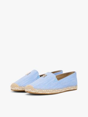 blau chambray-espadrille für damen - tommy hilfiger