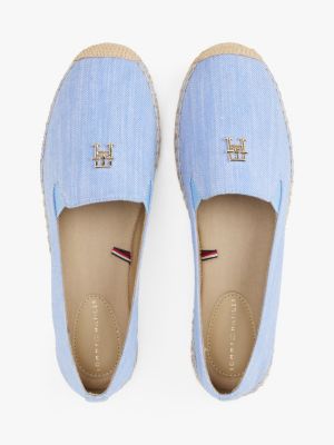 blau chambray-espadrille für damen - tommy hilfiger