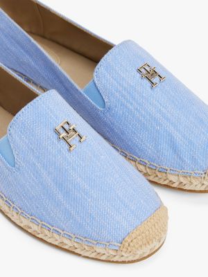 blau chambray-espadrille für damen - tommy hilfiger