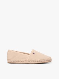 Flag Embroidery Canvas Espadrilles — Beige 1