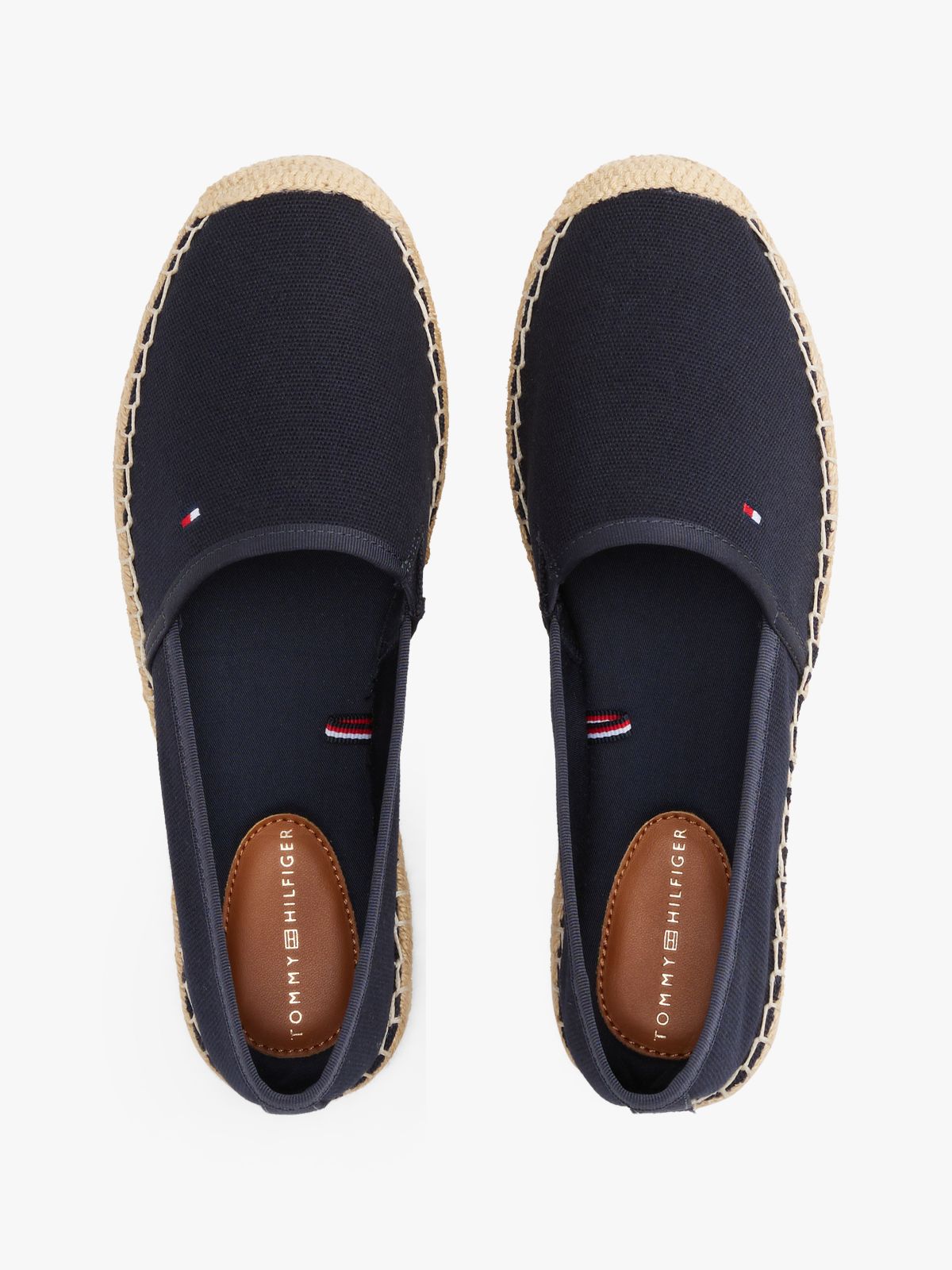 Flag Embroidery Canvas Espadrilles — Blue