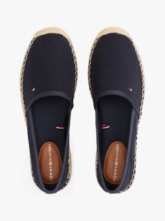 Flag Embroidery Canvas Espadrilles — Blue 3