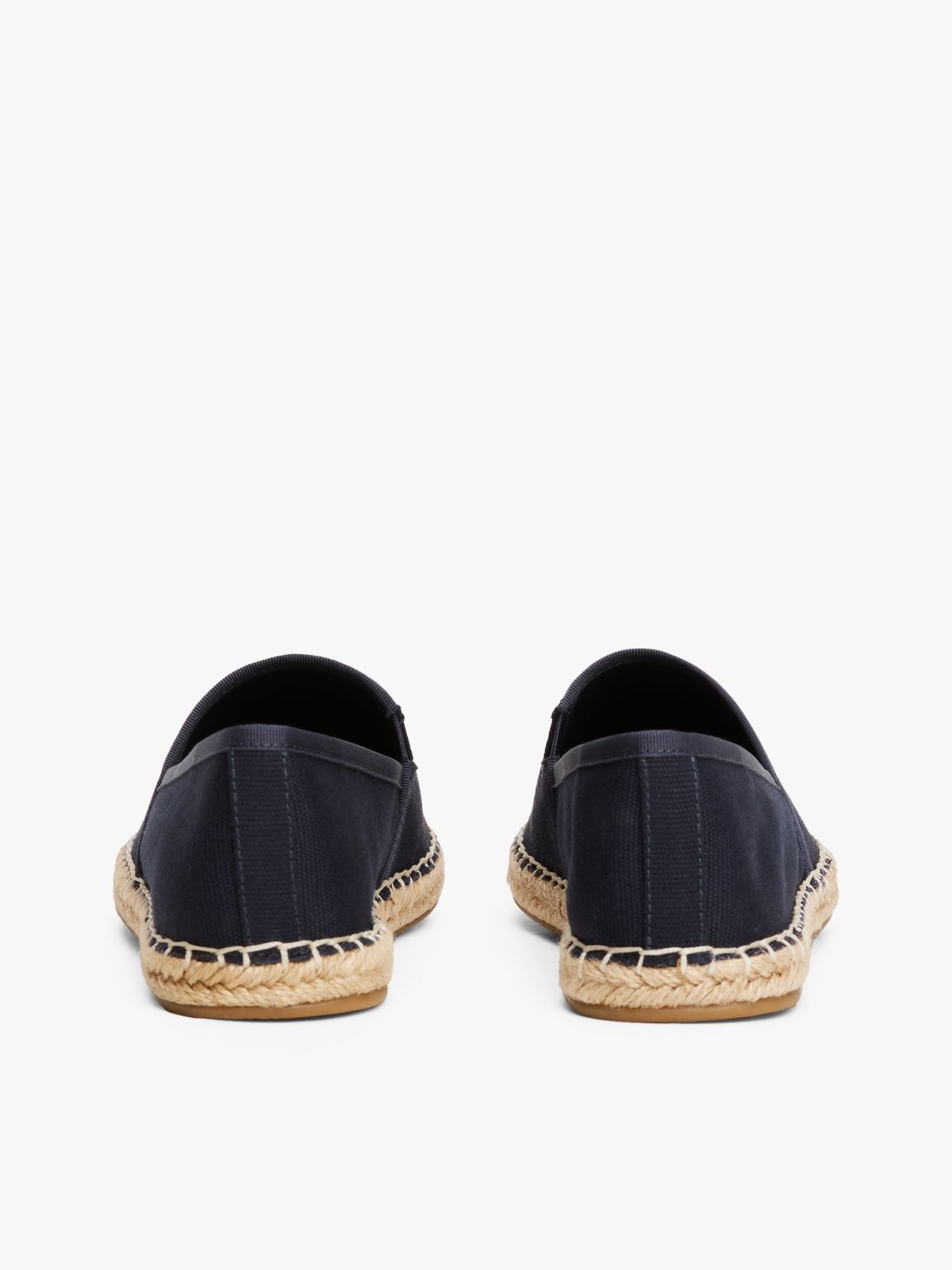 Flag Embroidery Canvas Espadrilles — Blue