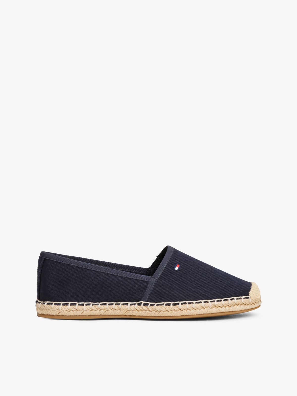 Flag Embroidery Canvas Espadrilles — Blue