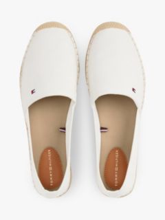 Flag Embroidery Canvas Espadrilles — White 3