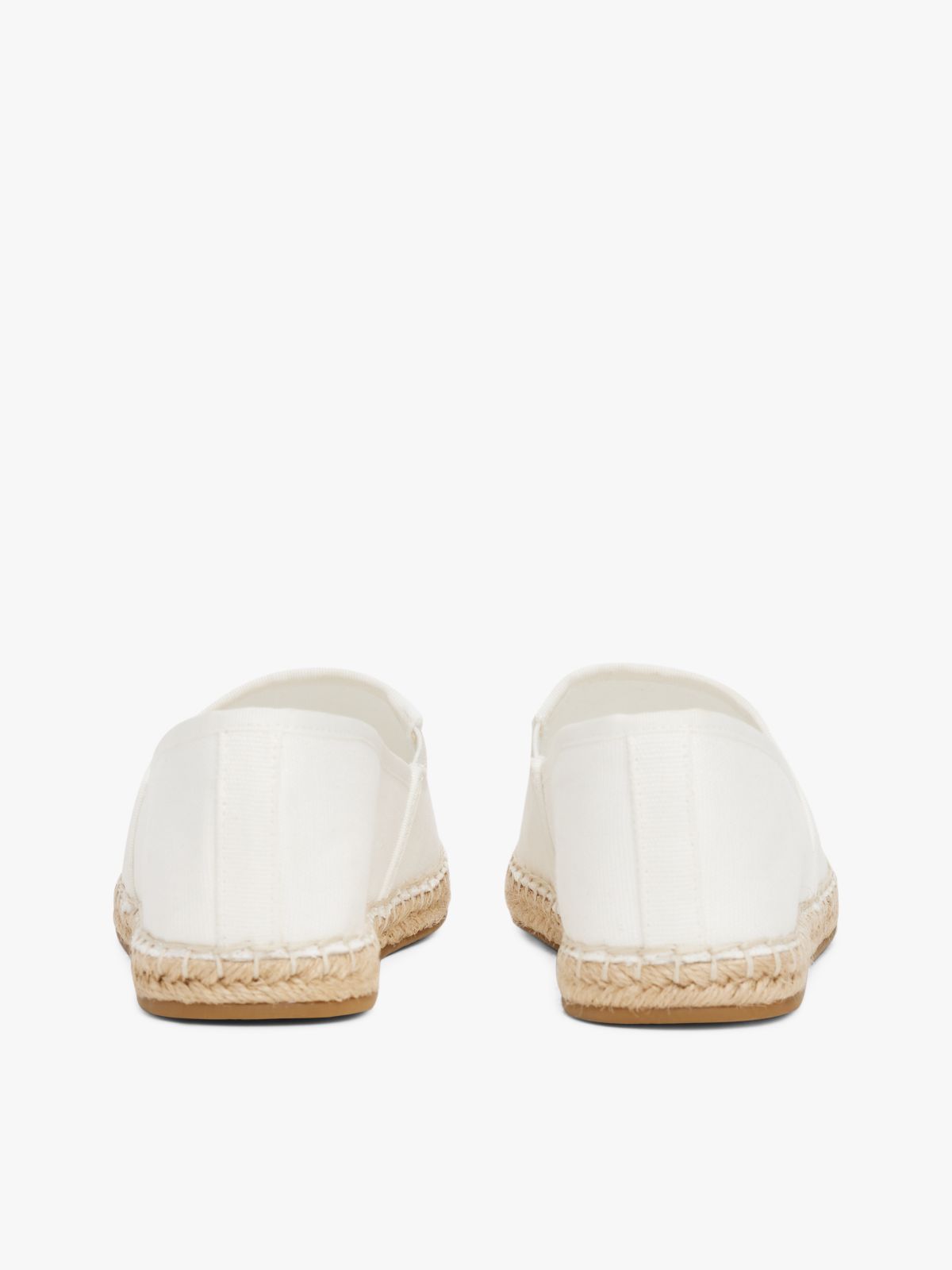 Flag Embroidery Canvas Espadrilles — White