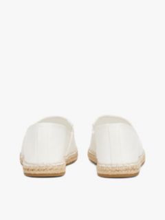 Flag Embroidery Canvas Espadrilles — White 4