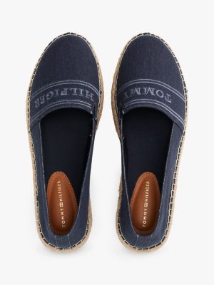 multi denim platform espadrilles for women tommy hilfiger