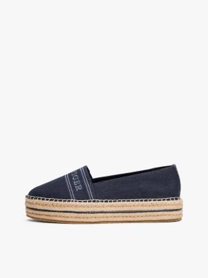 multi denim platform espadrilles for women tommy hilfiger