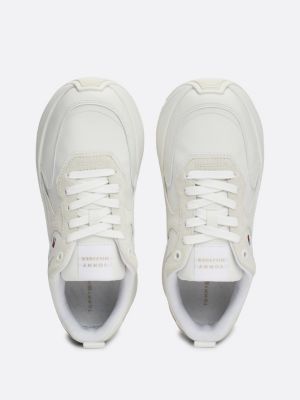 zapatillas deportivas con suela gruesa blanco de mujeres tommy hilfiger