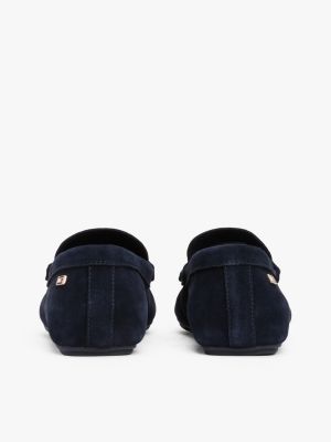 mocassins de conduite en daim bleu pour femmes tommy hilfiger