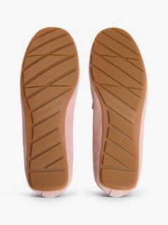 Suede Enamel Flag Driver Shoes — Pink 5