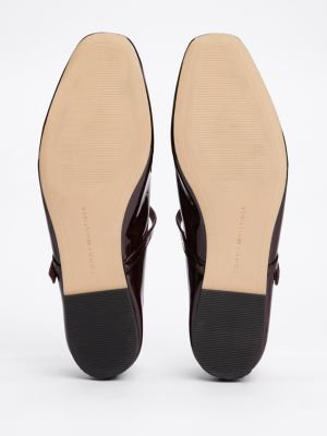 ballerine mary jane in pelle verniciata nero da donne tommy hilfiger