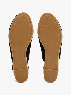 meerdere kleuren canvas espadrille met sleehak en slingback voor dames - tommy hilfiger