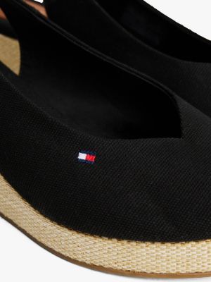 meerdere kleuren canvas espadrille met sleehak en slingback voor dames - tommy hilfiger