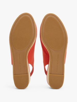 sandales slingback compensées en toile plusieurs couleurs pour femmes tommy hilfiger