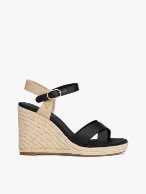 sandales espadrilles compensées brides satin multi pour femmes tommy hilfiger