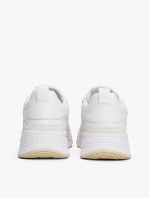 baskets chunky à monogramme th blanc pour femmes tommy hilfiger