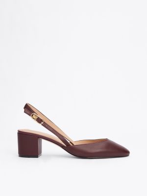 slingbacks en cuir à talon red pour femmes tommy hilfiger