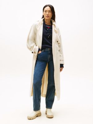 beige rubberised flag cleat rain boots for women tommy hilfiger