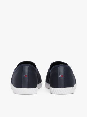 blue canvas slip-on trainers for women tommy hilfiger