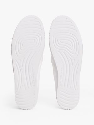 white canvas slip-on trainers for women tommy hilfiger