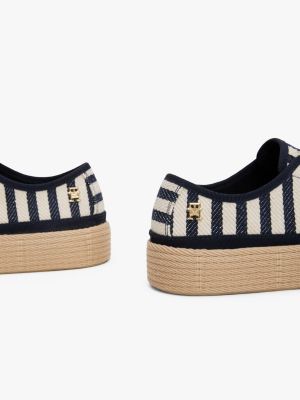 multi stripe rope midsole trainers for women tommy hilfiger