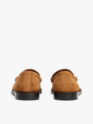 brown suede horsebit loafers for women tommy hilfiger