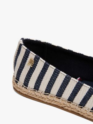 multi gestreifte espadrilles für damen - tommy hilfiger