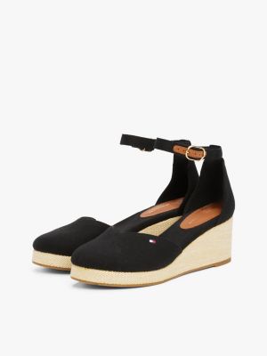 multi canvas espadrille wedge sandals for women tommy hilfiger