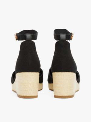 sandali espadrillas in tela con plateau multicolore da donne tommy hilfiger