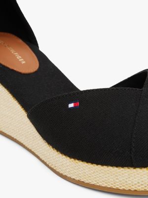 sandales en toile à talon compensé plusieurs couleurs pour femmes tommy hilfiger