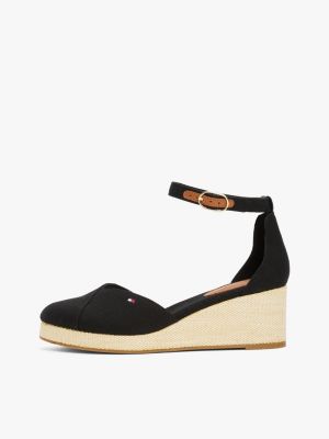 multi canvas-sandale mit espadrille-keilabsatz für damen - tommy hilfiger