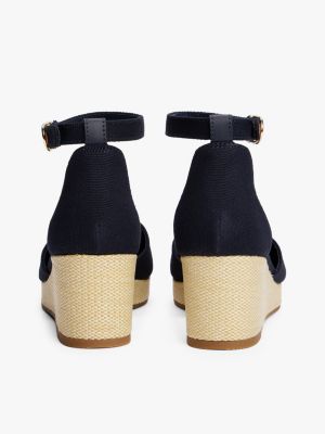 meerdere kleuren canvas espadrille met sleehak voor dames - tommy hilfiger