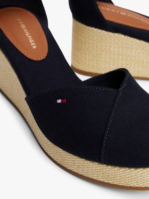 multi canvas espadrille wedge sandals for women tommy hilfiger