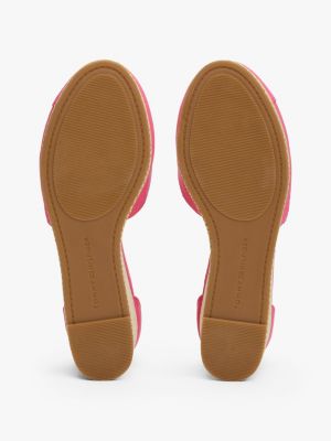 multi canvas-sandale mit espadrille-keilabsatz für damen - tommy hilfiger