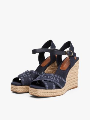 meerdere kleuren espadrille met sleehak voor dames - tommy hilfiger