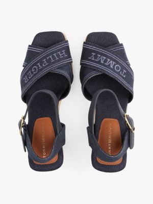 meerdere kleuren espadrille met sleehak voor dames - tommy hilfiger