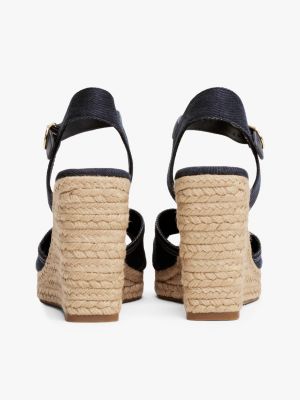 sandali espadrillas con zeppa multicolore da donne tommy hilfiger