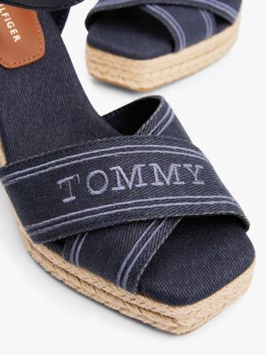 sandales compensées espadrilles plusieurs couleurs pour femmes tommy hilfiger